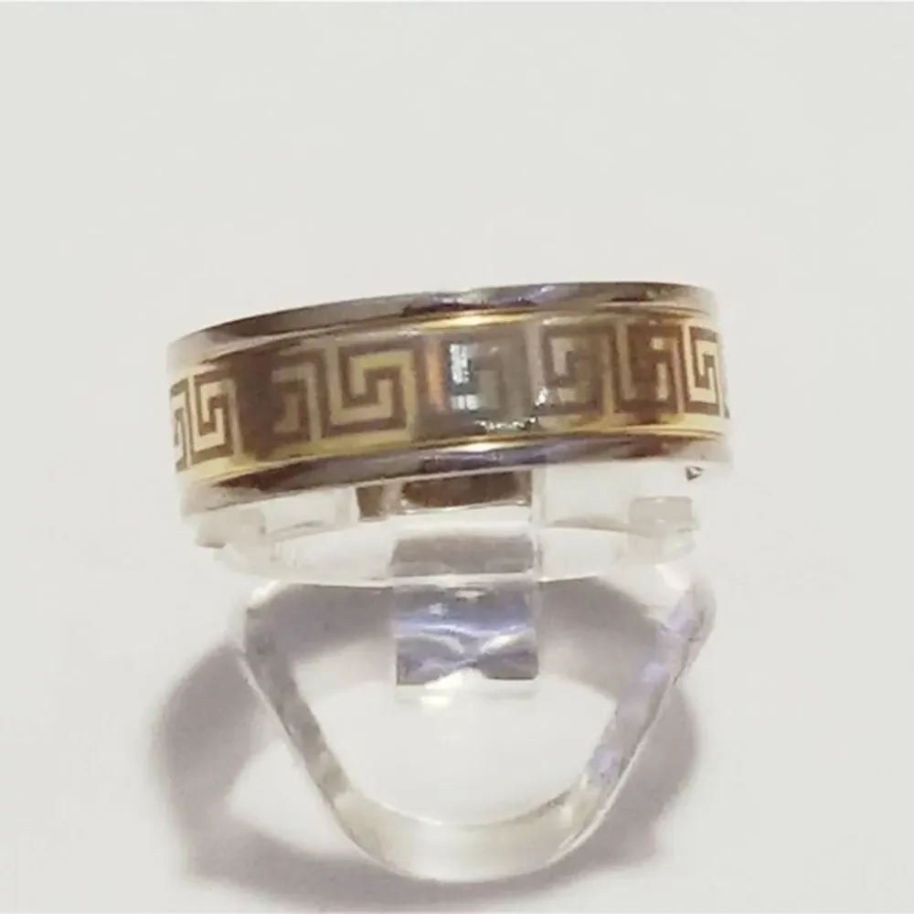 New tituiam two tone mens ring size 8‎